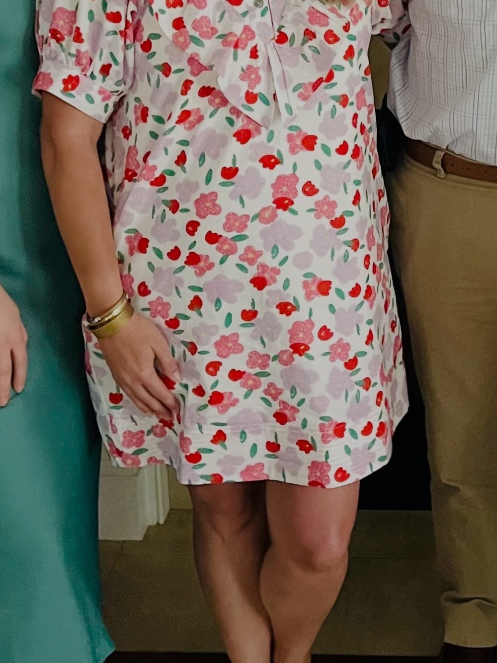 Women’s entro Pink Floral Ruffle Dress - with pockets - Picture 5 of 5